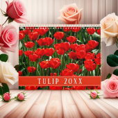 Elegante Tulp en Roos Bloemen Fotografie Kalender
