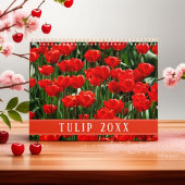 Elegante Tulp en Roos Bloemen Fotografie Kalender