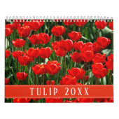Elegante Tulp en Roos Bloemen Fotografie Kalender (Hoes)
