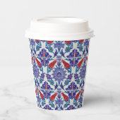 Elegante Tulp en Roos Bloemen Fotografie Papieren Bekers (Voorkant)