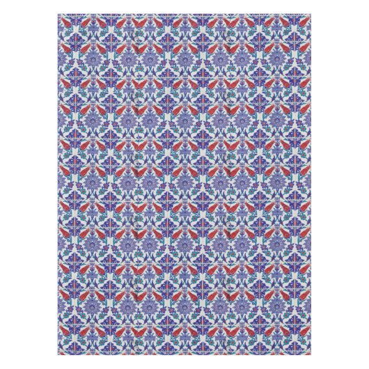 Elegante Tulp en Roos Bloemen Fotografie Tafelkleed (Voorkant)