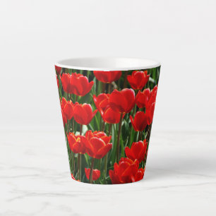 Elegante Tulp en Roos Bloemen Fotografy Latte Mok
