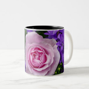 Elegante Tulp en Roos Bloemige Bloemen Fotografie Tweekleurige Koffiemok