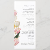 Elegante Tulp Huwelijksprogramma's Programmakaart (Achterkant)