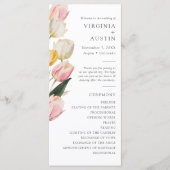 Elegante Tulp Huwelijksprogramma's Programmakaart (Voorkant)