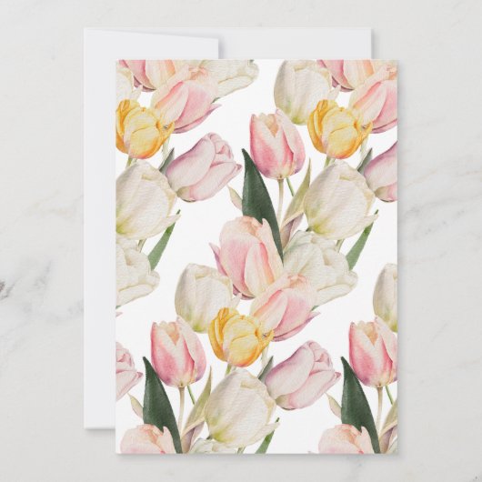 Elegante tulp Sla de datum op Save The Date (Achterkant)