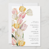 Elegante Tulp Trouwdag Kaart (Voorkant)