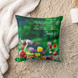Elegante Tulp Tuin Schrift Verse Dubbelzijdig Kussen