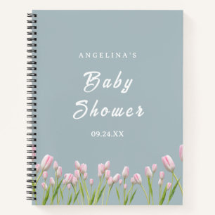 Elegante Tulpen Baby shower Geschenklijst Notitieb Notitieboek