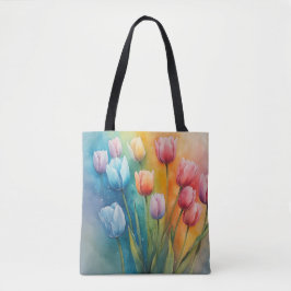 Elegante tulpen waterverf Tas