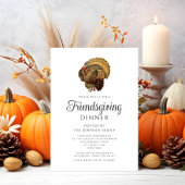 Elegante  Turkije Thanksgiving Diner Kaart