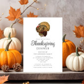 Elegante Turkije Thanksgiving Diner Kaart