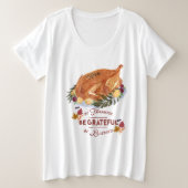 elegante  turkse Thanksgiving Grote Maat T-shirt (Design voorkant)