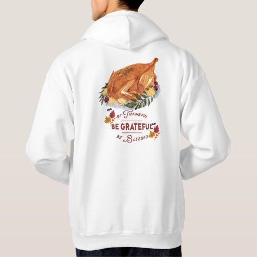 elegante turkse Thanksgiving Hoodie (Achterkant)