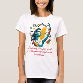 Elegante turnster in retro-kunststijl t-shirt