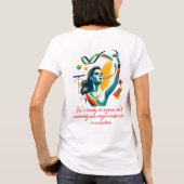 Elegante turnster in retro-kunststijl t-shirt (Achterkant)