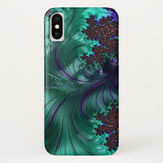 Elegante Turquiose iPhone Case (Achterkant)