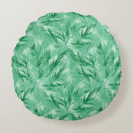 Elegante Turquois Palm Leaf Ronde Kussen