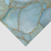 Elegante turquoise agaat geode gouden mozaïek tissuepapier (Detail)