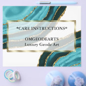 Elegante Turquoise Agate Bedrijfsidentiteit Flyer (Enkel)