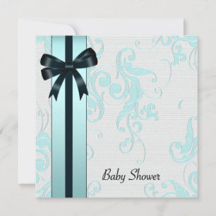 Elegante Turquoise Baby Shower Kaart