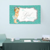 Elegante Turquoise Baby Shower Spandoek (Beurs)