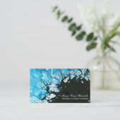 ** Elegante Turquoise Black Beauty Wedding Visitekaartje (Staand voorkant)