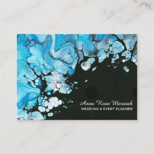 ** Elegante Turquoise Black Wedding Beauty Visitekaartje
