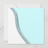 Elegante Turquoise Blauwe Bruiloft Kaart (Achterkant)