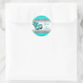 Elegante Turquoise Blauwe Maskerade Feest Stickers (Tas)