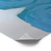 Elegante Turquoise Blauwe Roos Chic Trouw Welkom Poster (Hoek)