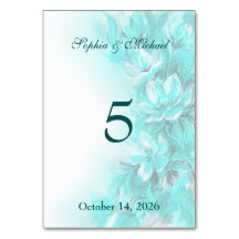 Elegante turquoise bloemige bruiloft