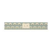 Elegante Turquoise Bloeminitialen Uitnodigingen Wikkel (Vlak)