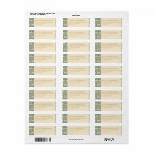 Elegante Turquoise Bloemmotief Etiket (Full Sheet)