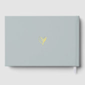 Elegante Turquoise Blue Script Wedding Guestbook Gastenboek (Achterkant)