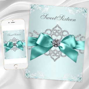 Elegante Turquoise Diamant Elke Gelegenheid Kaart