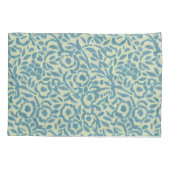 Elegante turquoise en groene bloem abstract kussensloop (Achterkant)