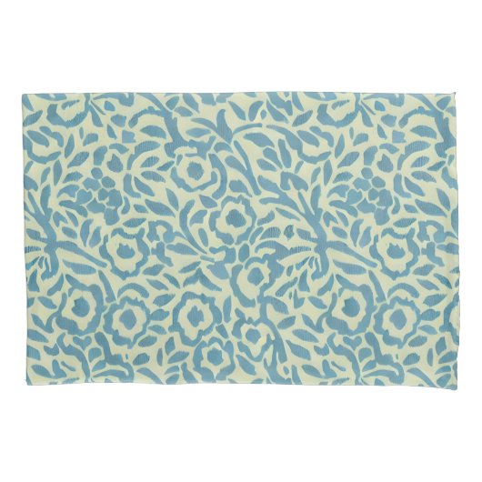 Elegante turquoise en groene bloem abstract kussensloop (Voorkant)