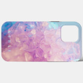 Elegante turquoise en Paarse stenen Abstract Case-Mate iPhone Case (Achterkant (horizontaal))