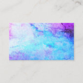 Elegante turquoise en paarse waterverf kunst visitekaartje (Voorkant)
