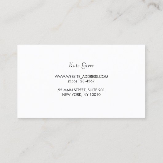 Elegante Turquoise en Silver Striped Professional Visitekaartje (Achterkant)