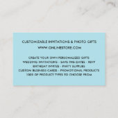 Elegante Turquoise Faux glitter Drips Online Store Visitekaartje (Achterkant)