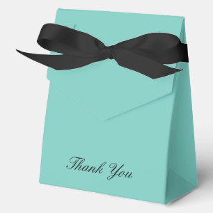 Elegante turquoise favor dozen bedankdoosjes