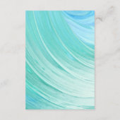 Elegante Turquoise getijden strand bruiloft detail Informatiekaartje (Achterkant)