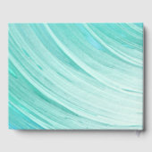 Elegante Turquoise Getijden Strand Bruiloft Gastenboek (Achterkant)