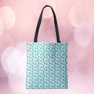 Elegante Turquoise Groen Blauw Boheemse Paisley Tote Bag