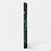 Elegante turquoise groen marmer faux goud glitter Case-Mate iPhone case (Achterkant/links)