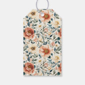 Elegante Turquoise Initialen Dankjewel Cadeaulabel (Achterkant)