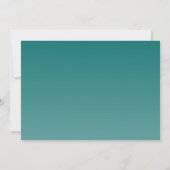 Elegante Turquoise Kalligrafie Trouwuitnodiging Kaart (Achterkant)