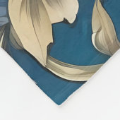 Elegante Turquoise Kingfisher Vogel Bloemen Fleece Deken (Hoek)